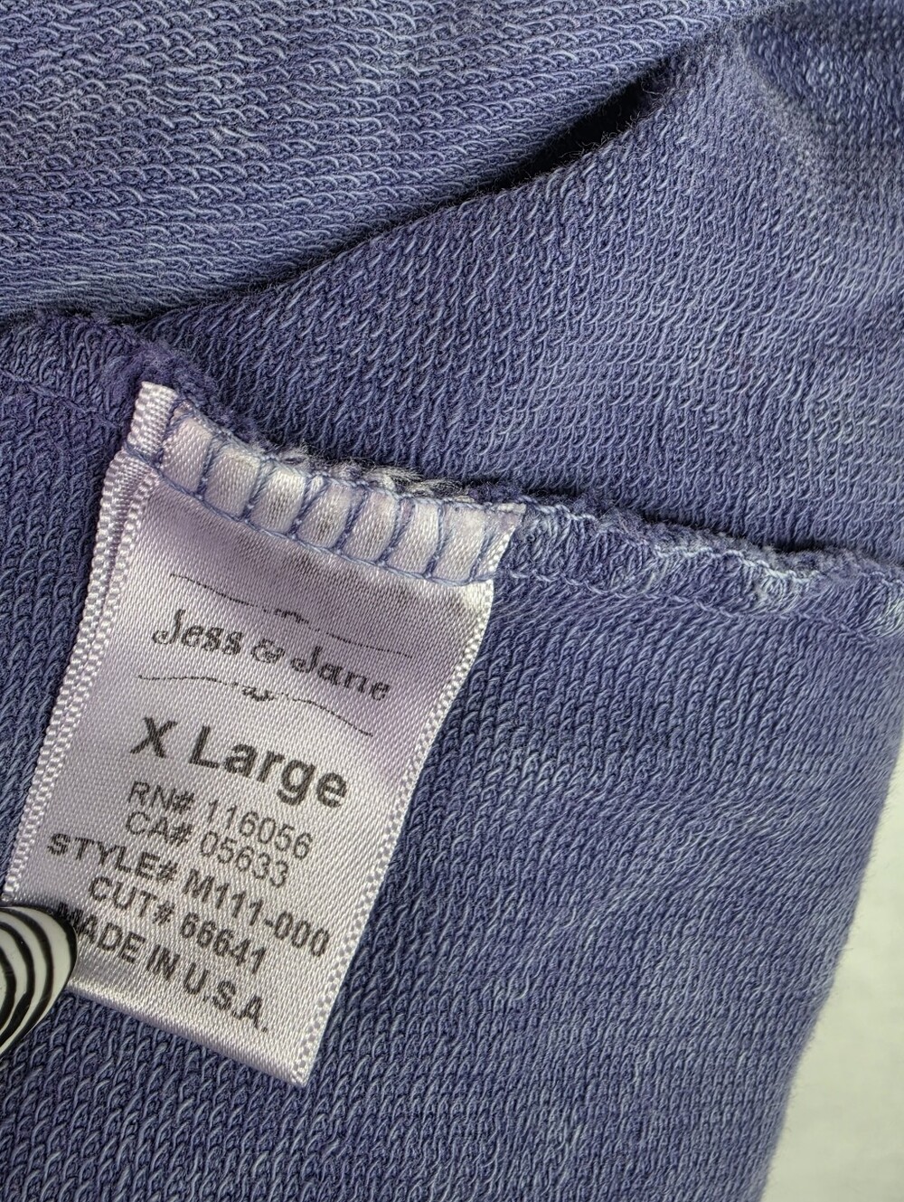 Jess & Jane Floral Polka Dot Mineral Wash Top XL Oversized Sweatshirt USA Made - Picture 6 of 8
